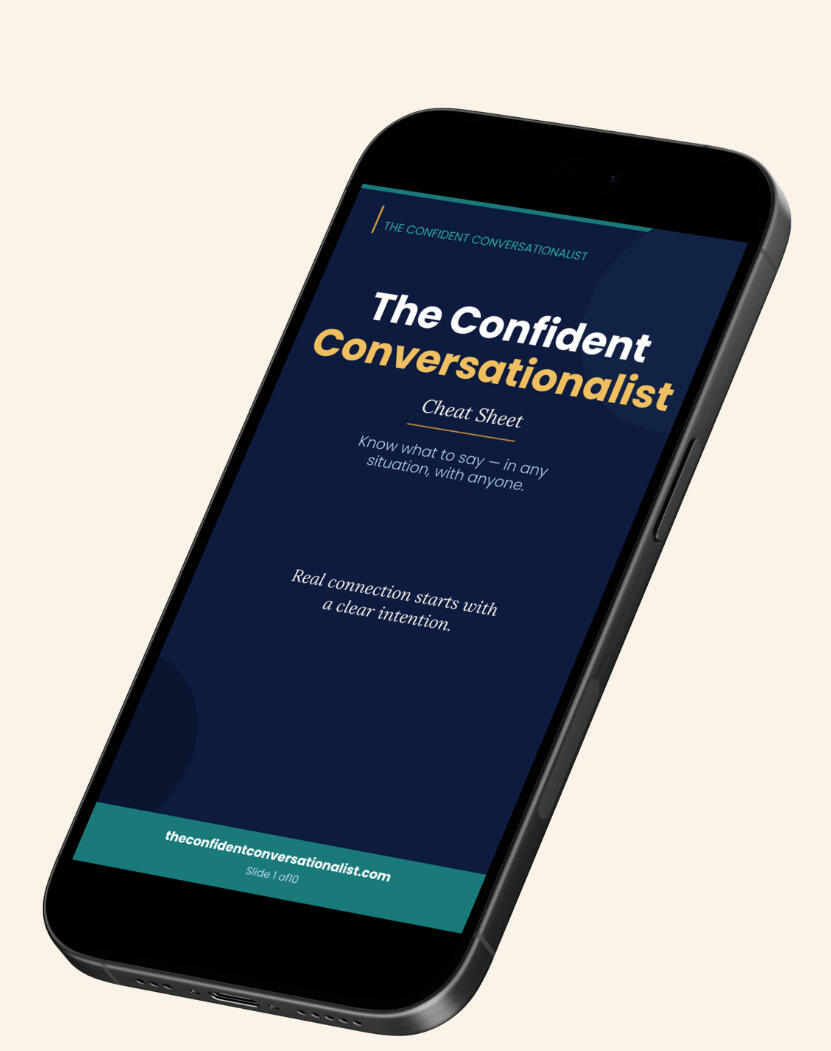 Conversation Confidence Cheat Sheet — a free phone-friendly guide